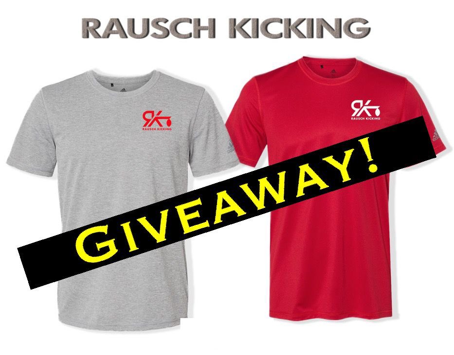 🚨RAUSCH KICKING GIVEAWAY

Before our first ever upcoming  merch drop, we wanted to give 3 lucky winners the chance to win these FREE Rausch Kicking T-shirts!!!  

How To Enter⤵️
- Follow <a href="/steverausch17/">Rausch Kicking</a> 
- Like and Retweet this post
- Tag a friend in the comments
