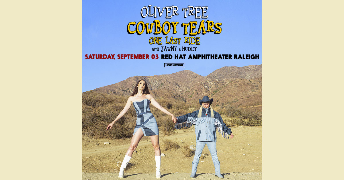 JUST ANNOUNCED: @OliverTree presents #CowboyTears #OneLastRide with special guests @JawnyUtah @XHuddy - coming to <a href="/RedHatAmp/">Red Hat Amphitheater</a> #Raleigh Saturday 9/3! Tickets on sale THIS FRIDAY 10AM - get yours here:  bit.ly/OliverTreeRAL22