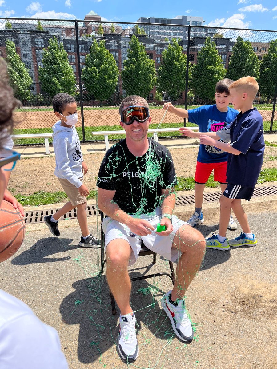 Bethesda_ES's tweet photo. Mr. Boyd getting covered in silly string as a Jump Rope for Heart Prize. Way to go BE for raising money for such a great cause! https://t.co/UyNVs59NRu