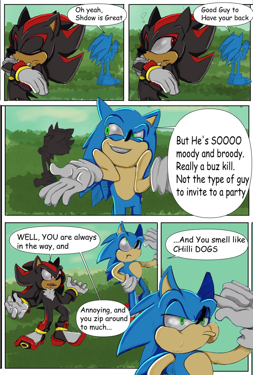 E123not's tweet photo. #Sonic and #ShadowTheHedgehog comic
about how I view there relationship to one another
It has one other page to be posted and will give full context https://t.co/NOjNLogEH8