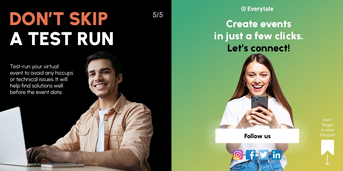 Engaging audiences remotely requires different approaches than in-person events. Follow these DON’Ts to transform a standardized virtual meeting into a memorable one.
Make your events a roaring success with <a href="/Everytaleevents/">Everytale</a> 

#events #technology #virtualevents #everytale