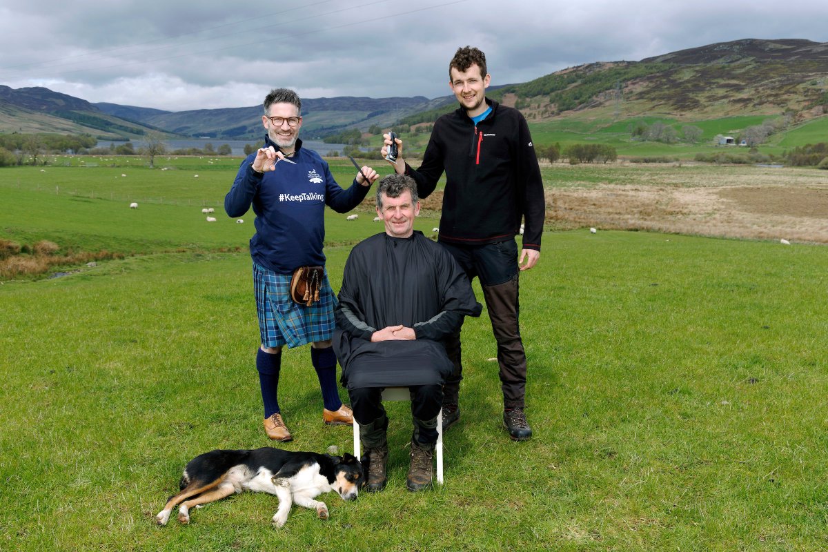 RSABI's tweet photo. Farmers in need of a post-lambing trim are being encouraged to take part in our @NSA_Scotland ScotSheep “Trimathon”. Kilted Barber Campbell Ewen from George St Perth, will be wielding his scissors &amp; clippers to trim wayward fringes all day! ✂️ https://t.co/Du7wKuB0Vb #KeepTalking https://t.co/NqUag7iIx3