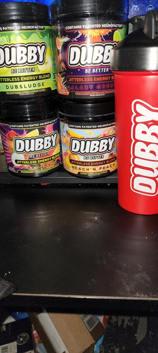 IsadySady's tweet photo. Got my second shipment of @DubbyEnergy today. First was the beach'n peach which is SOOO GOOD. Currently drinking the dragonade, can't wait to try the others. And you can too with promo code Sadystic96 for 10% off at checkout! https://t.co/aXpJOeqcW9