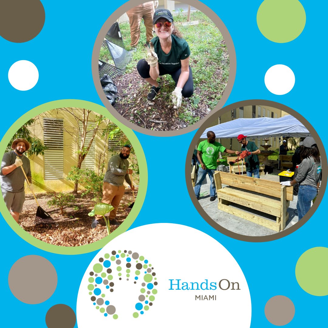 HandsOnMiami's tweet photo. HandsOn At work pillar activated! Check out our Corporate Day of Service at the historic Booker T. Washington High School with the amazing team at @Prologis. In the schools 20 year old edible garden, volunteers were able to weed out and even pave a path through the center for... https://t.co/8VSrjrrUIy
