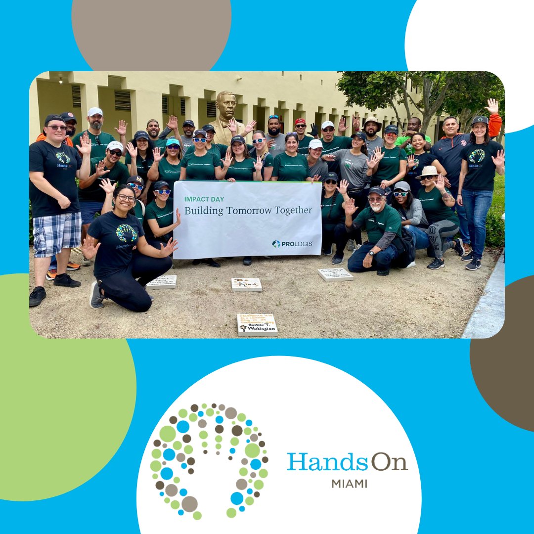 HandsOnMiami's tweet photo. HandsOn At work pillar activated! Check out our Corporate Day of Service at the historic Booker T. Washington High School with the amazing team at @Prologis. In the schools 20 year old edible garden, volunteers were able to weed out and even pave a path through the center for... https://t.co/8VSrjrrUIy