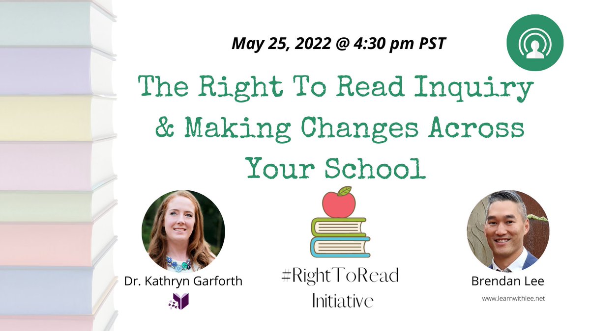 Join Brendan Lee the founder of <a href="/learnwithmrlee/">Brendan Lee</a> and Dr. Kathryn Garforth as the speak about the #RightToRead and Making Changes Across Your School.

Zoom Registration:
us02web.zoom.us/webinar/regist…

#RightToRead #upcomingwebinar #makingchanges #school #change #OHRC