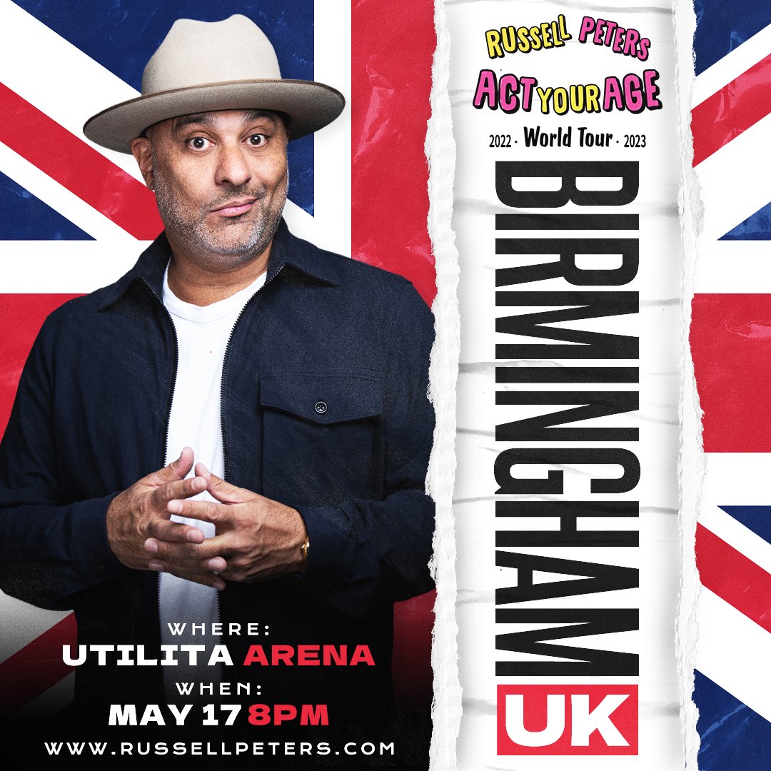 TONIGHT @therealrussellp 
@UtilitaArenaBHM 
#ActYourAgeWorldTour