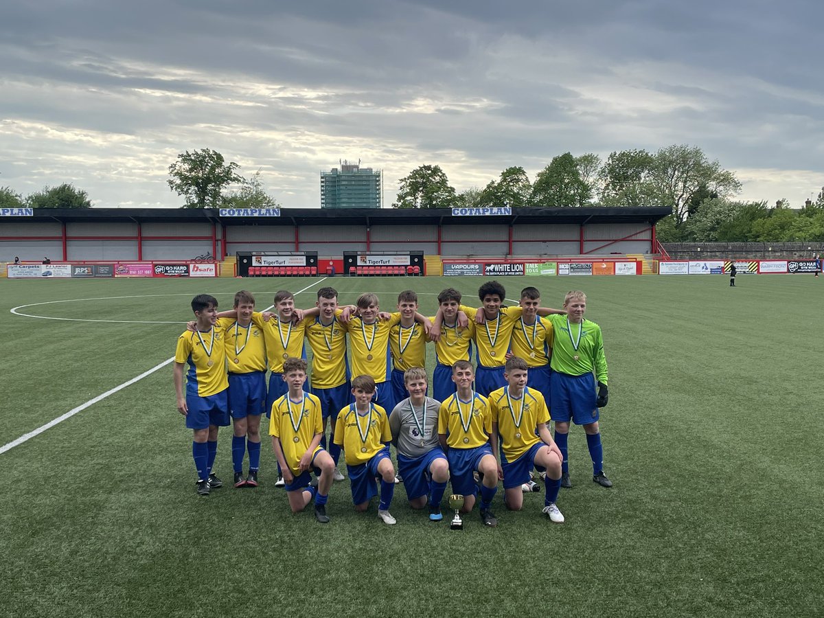 Well done to @westhillschool  Year 9’s on winning the Tameside Cup.
Well deserved 🏆⚽️ @WesthillPE