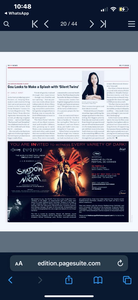 rparthiepan's tweet image. V’ளம்பரம்!
Variety வெளிநாட்டு பிரசித்தி பத்திரிக்கையில்!