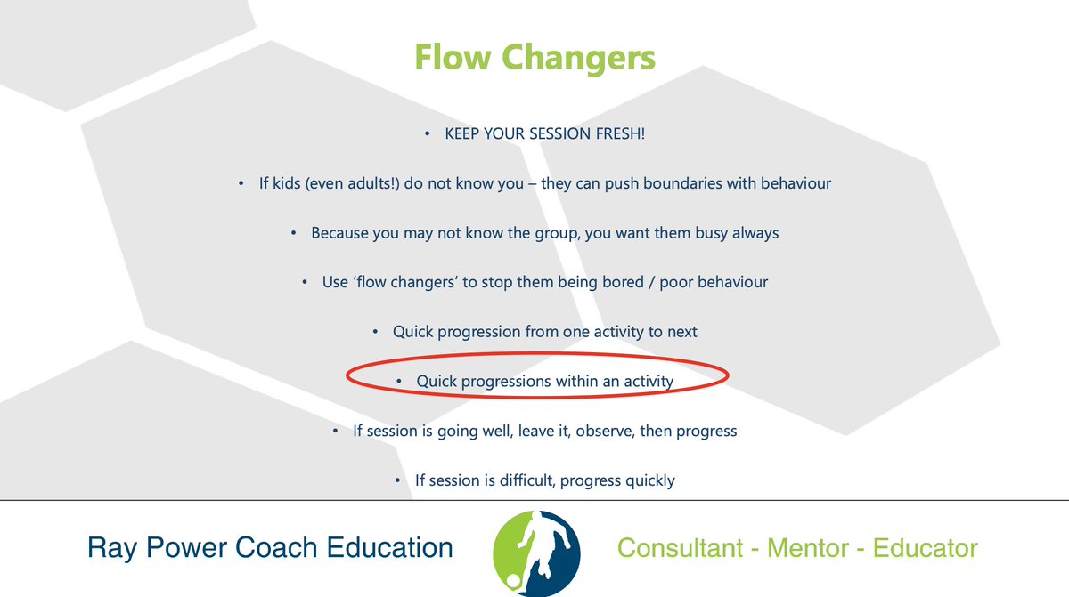 j0hnmcphers0n's tweet image. Great start to #CoachDevelopmentProgram 6 with @power_ray 💡moment: use flow changers to keep your session FRESH!