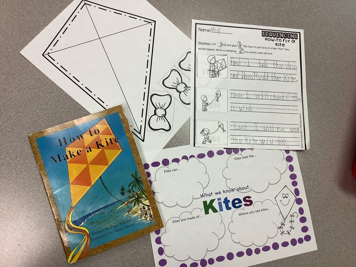 RollingRidgeELL's tweet photo. When reading about kites, making kites and how to fly a kite, you go out and test the real thing! Loved seeing their faces and interactions with kites and each other. #handson #vocabulary #ELL #reading #writing #creative #opsmomentsthatmatter https://t.co/421u6BdLf3