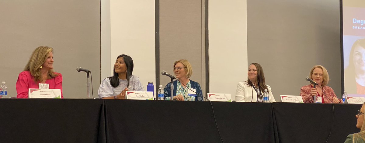 AshleyHedrick's tweet photo. Our own @clt_alliance @jklabar talking about degrees of leadership! Also moderating is @CLTBelkCollege @unccharlotte @jtroyer55! Shout out  to @NCChamber for putting together this women’s conference! #WomenLeadNC https://t.co/MWEZBeFz3G