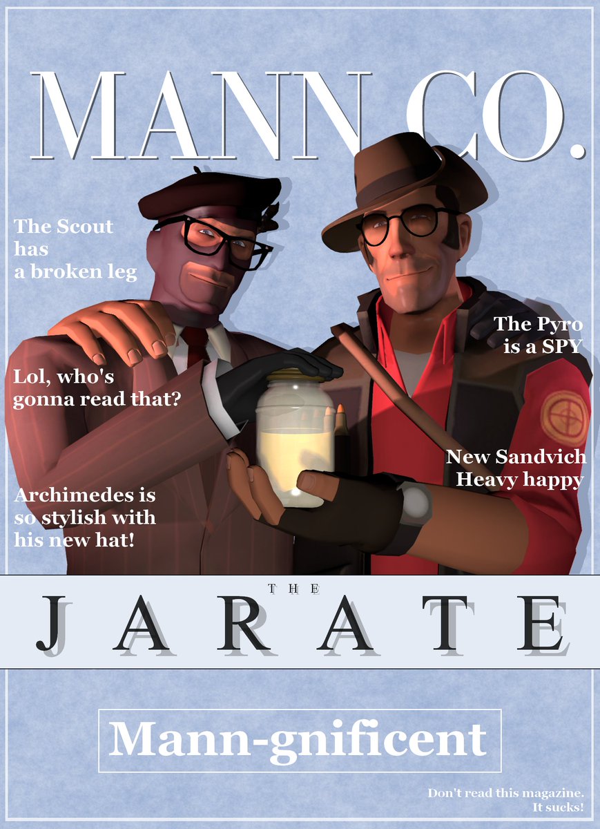 mewn_ptdr's tweet photo. I did that.
@TeamFortress plz update
#tf2 #teamfortress2 #mannco #sniper #spy #jarate #valve https://t.co/leQysVRLPG