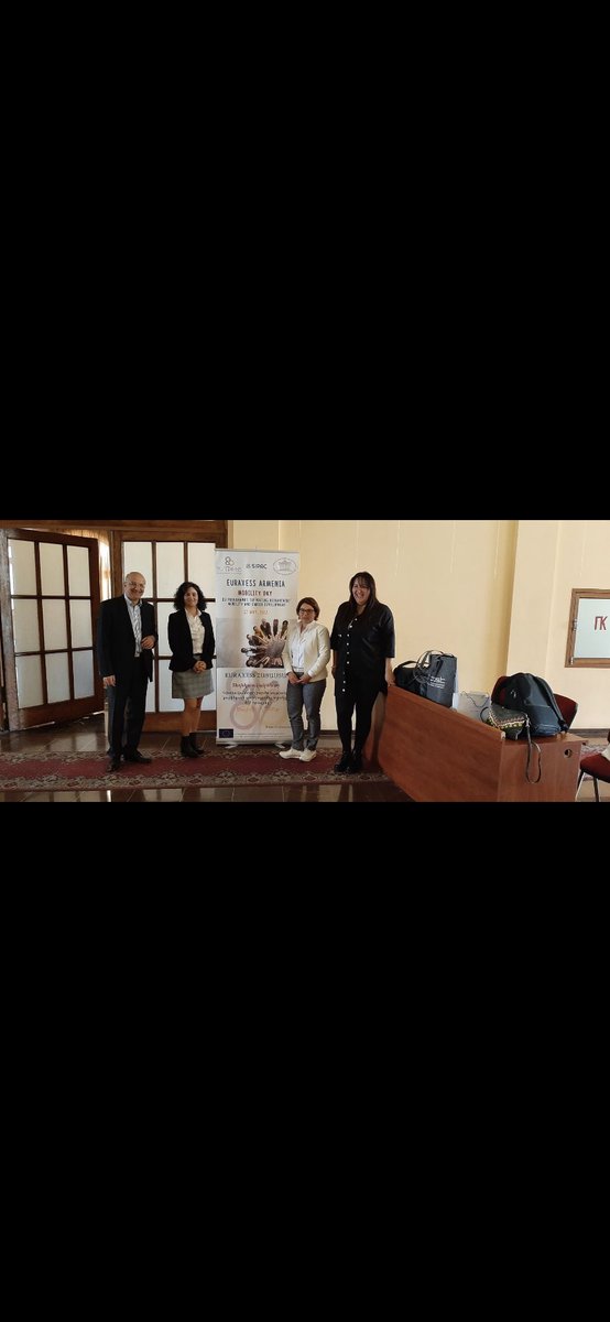 crisgomez55's tweet photo. Presentación de #EURAXESS España y @MSCActions en el evento EU-Mobility Day organizado por @H2020Armenia #EURAXESS Armenia en Yereván. Compartiendo buenas prácticas como #ScienceinSpain, aprendiendo más sobre @COSTprogramme y compartiendo actividades @MSCANetwork https://t.co/zQUq3S3jYj