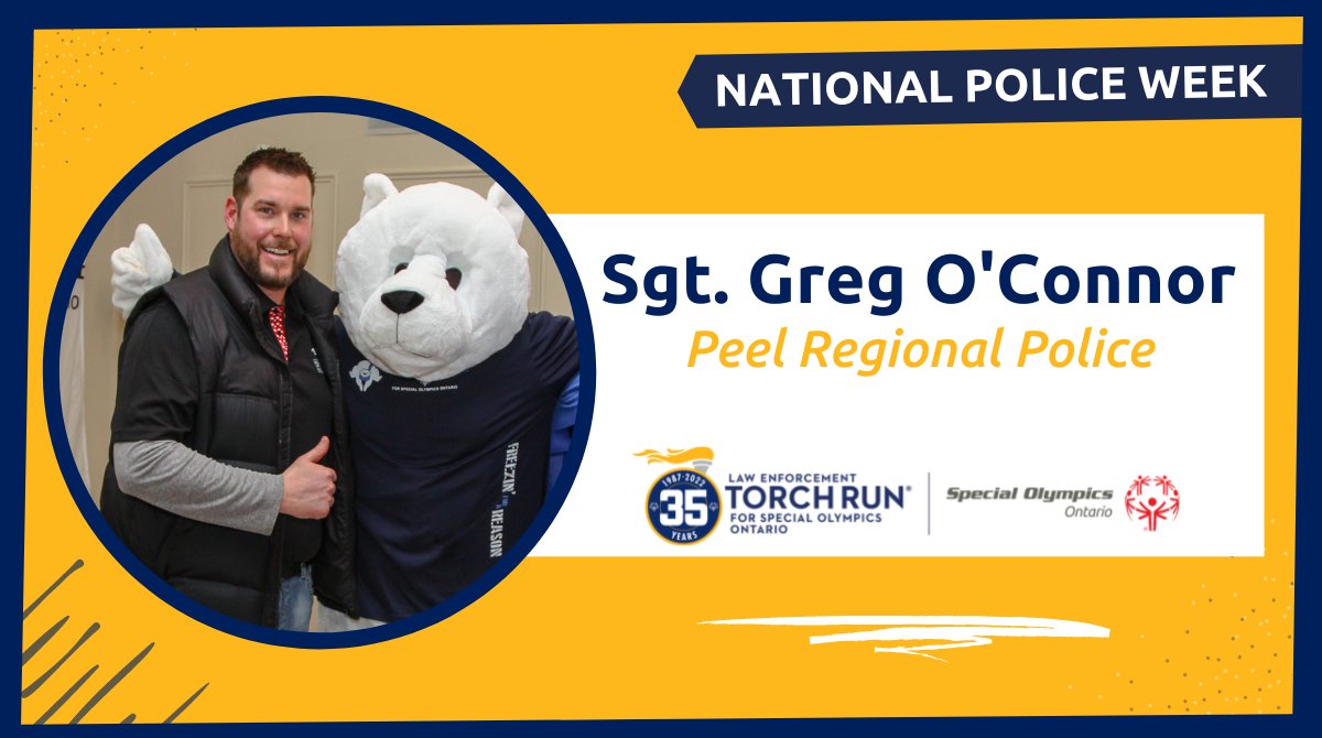 Sgt. Greg O'Connor from <a href="/PeelPolice/">Peel Regional Police</a> first joined the Torch Run in 2017 after volunteering with the Summer Games - he says that it's the smiles that keep him coming back to support <a href="/SOOntario/">Special Olympics Ontario</a> athletes!
▶️ Learn more about Greg's story at ontorch.run/greg-oconnor #PoliceWeekON