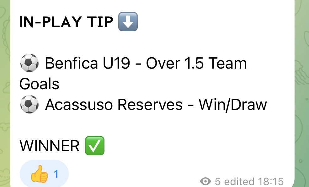 ProfitProTips's tweet photo. BOOOOOOOOM 💰💥

6 WINNERS IN A ROW 🤝 https://t.co/nWeW4PKJ7b