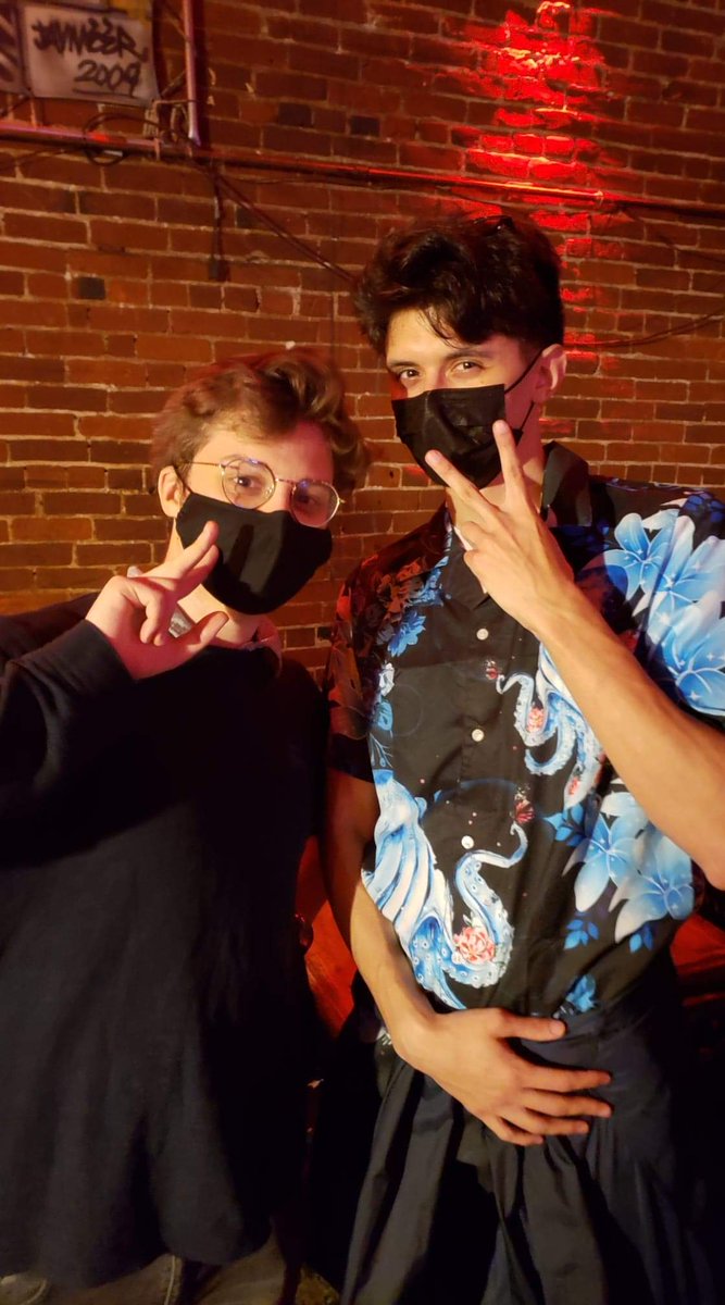 edan_exists's tweet photo. Was an amazing experience meeting and seeing 
@danielrustage @MegaRan @sammusmusic perform. They are all talented and incredibly nice people, and special shoutout to Rustage for being how I learned the mavs won the series. If y'all do another Portland tour you bet I'll be there!! https://t.co/DKwmu1ACi5