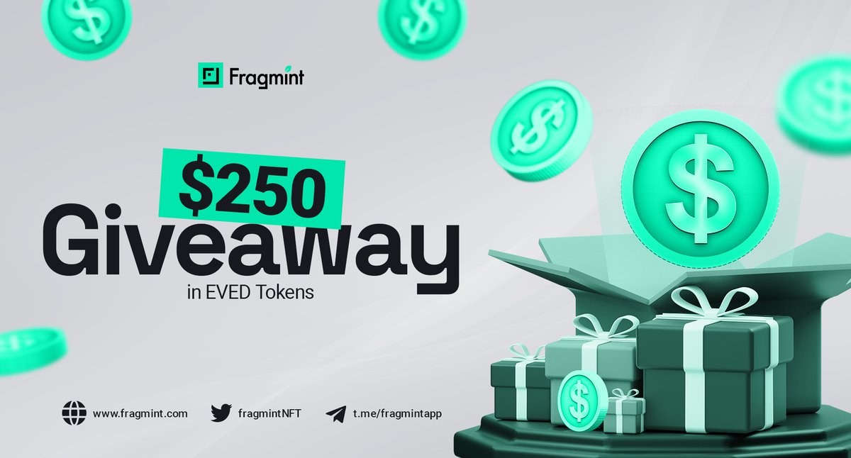 FragmintNFT's tweet photo. #FRAGMINT $250 #GIVEAWAY IS LIVE🚨
 
For a chance to WIN: 
👍Follow @FragmintNFT
🔁Retweet
📌Tag 3 Friends 
👥Join Our TW/TG/Discord
🏆5 winners x $50 in $EVED

ENTER HERE👉https://t.co/rUHrSp7NkQ

#Airdrop #Airdrops #Giveaways #Airdropalert #crypto https://t.co/g1cCvOqtrR
