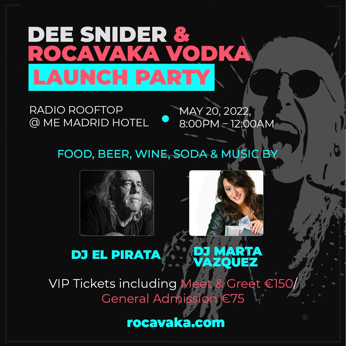 The Countdown is ON!
THE ROCAVAKA LAUNCH PARTY
No ticket yet? Buy Now so you won’t miss your chance.
Click the website link for more info: rocavaka.com
#madridspain #madridparty #madridpartynightlife #vodkamadrid