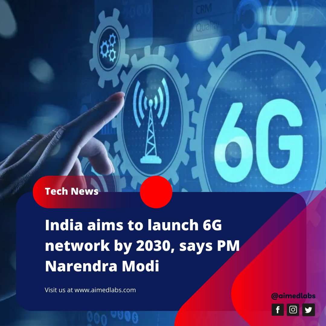 AimedLabs's tweet photo. The Indian government today announced that the 6G network will come to India by the end of this decade, which basically means that you can expect 6G by 2030.

Visit @AimedLabs to get tech support for your business. 

#6G #India #TechnologyNews https://t.co/pGqjR9hpfV