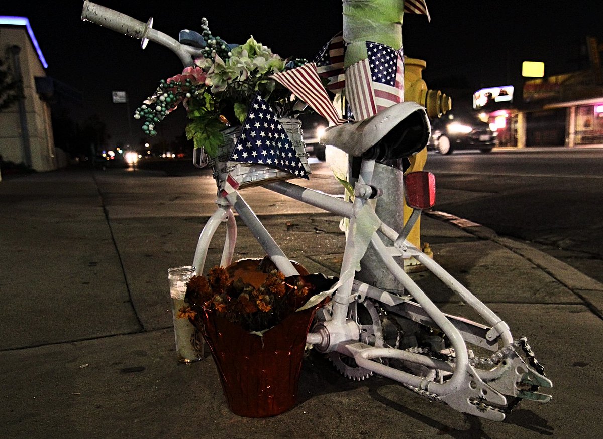 TaurianImages's tweet photo. Ghost Bike Memorial For Killed Bicyclist. North Hollywood, CA #GhostBike #GhostBikeMemorial #NorthHollywood #nftphotography #photography #SonyNexF3 #TaurianImages https://t.co/z6yyN15OSa