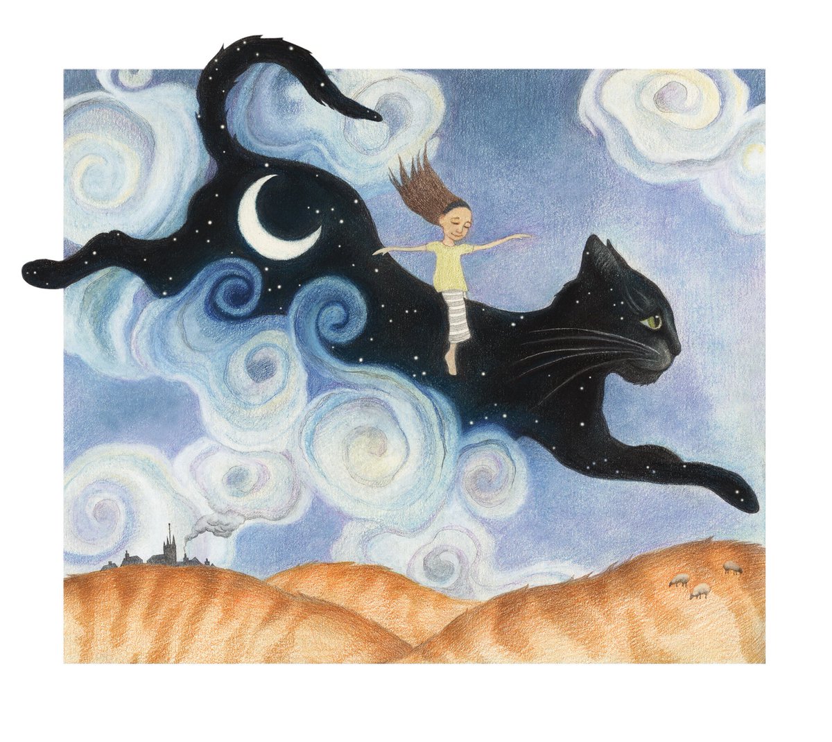 TabithaMacbeth's tweet image. "Cat Beginning" - inspired by a poem for children, ‘Cat began', by Andrew Matthews. Pencil & Pastel. Prints & cards: etsy.com/uk/shop/Tabith… Cards: folksy.com/shops/TabithaM… Original also available!
#blackcats #illustration #UKMakers #handmade #womaninbizhour @folksy