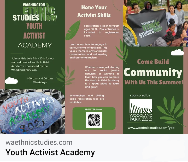 TheIfProject's tweet photo. REGISTER NOW for the WAESN Youth Activist Academy! July 6-20th
#yourvoicematters https://t.co/tD2oUXnPp3
