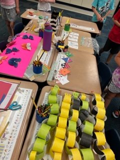 MrsSmigsGrade1's tweet photo. Amazing success at our paper goods "store" as we presented our products and "sold" them to classmates.
#economics
#firstgradesocialstudies
#artsandcrafts https://t.co/ymWkiOkY5b