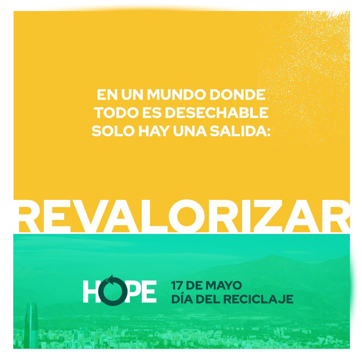 Hope_Chile's tweet image. En este #DiaInternacionalDelReciclaje hacemos un llamado a revalorizar! 🌱♻️

#Revalorizar es regenerar y regenerar es un imperativo ético para nuestra generación para garantizar un futuro a las nuevas generaciones 🌎

#DiaMundialDelReciclaje
#Reciclaje
#ReciclaConHope