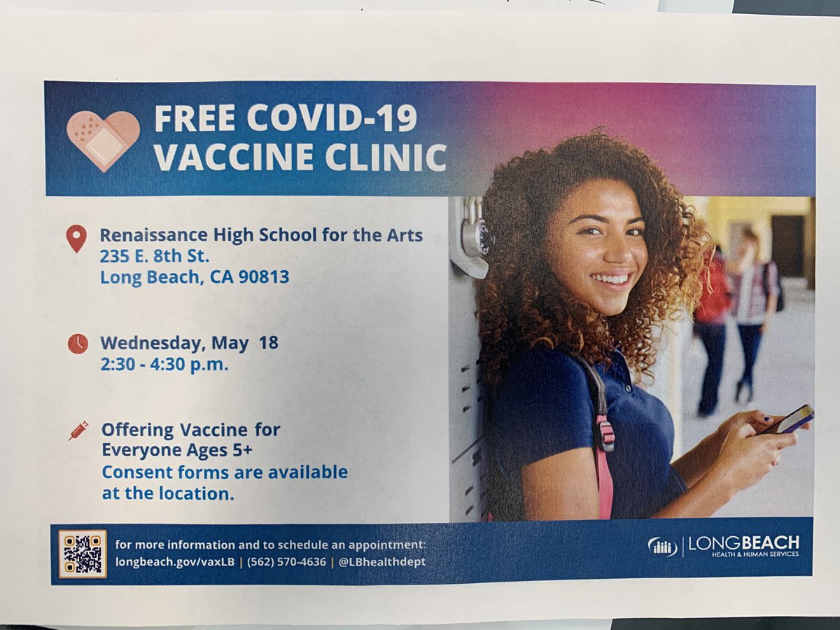Free vaccine clinic at Renaissance HS tomorrow!