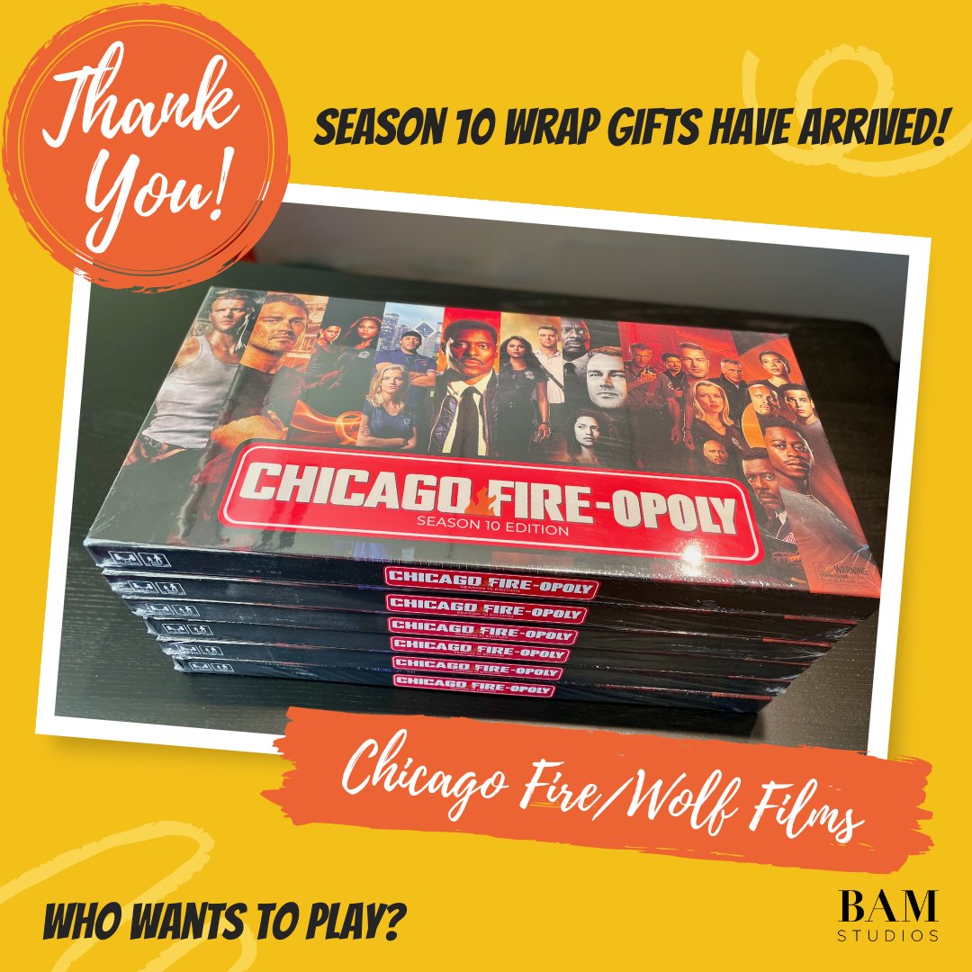 bamstudios's tweet photo. Chicago Fire's Season 10 wrap gifts have arrived! Who wants to play?
.
.
.
#ChicagoFire #ChicagoFireOpoly #Monopoly #SeasonTen #WolfFilms #OneChicago #BAMTeam #SeriousGame #GameTime #WheresMouch #Thanks https://t.co/5KJAfD93Ob