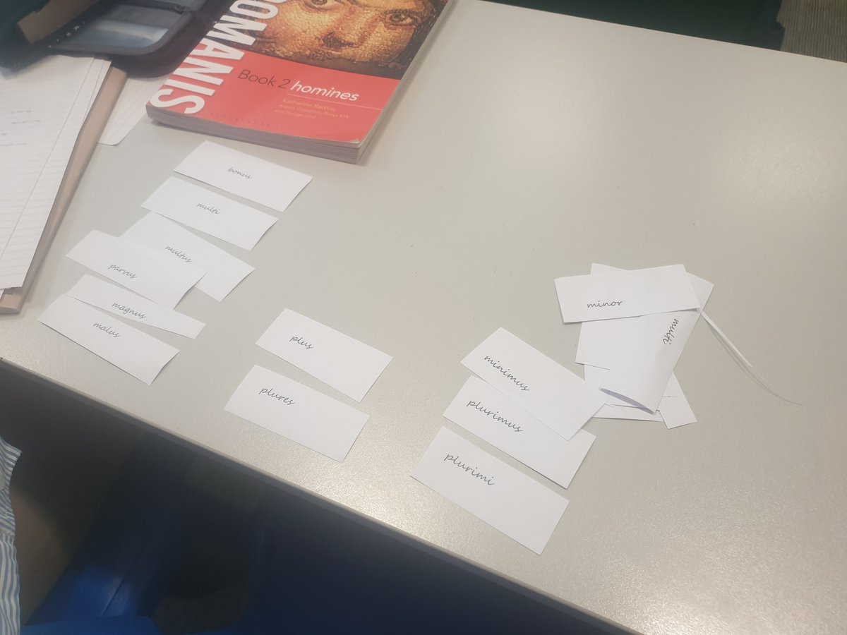 KewHouseLatin's tweet photo. Year 10 sorting irregular comparative and superlative adjectives today. https://t.co/eTmiQegg3W
