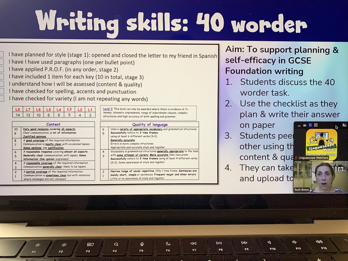 CristaHazell's tweet photo. The wonderful @TeacheryDiaz getting a lot of love from @ProfesoraBravo in tonight’s @linguascope webinar #20keys #mfltwitterati #mflchat #langchat #langtwt #linguascopewebinars https://t.co/d6oXap9bq2