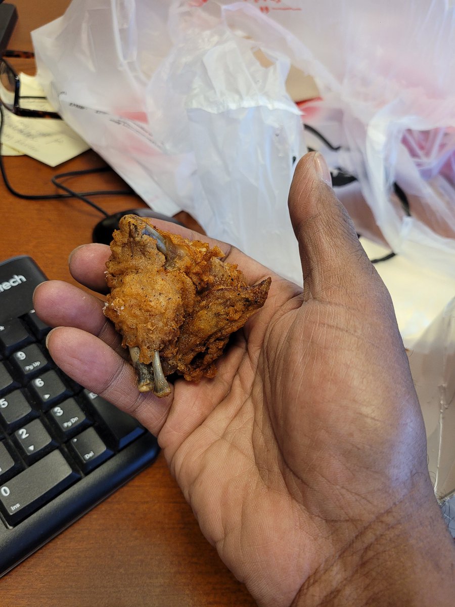 marcnkev's tweet photo. @kfc is this really what you're serving. Is this a wing? In addition, I ordered a leg and thigh. https://t.co/jybKRTdbZn