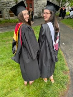 01EmmaKate's tweet photo. A double header grad weekend! One new MA in History/Public History and @lexalewey got her BS in Mathematics https://t.co/CmKdrRHScE