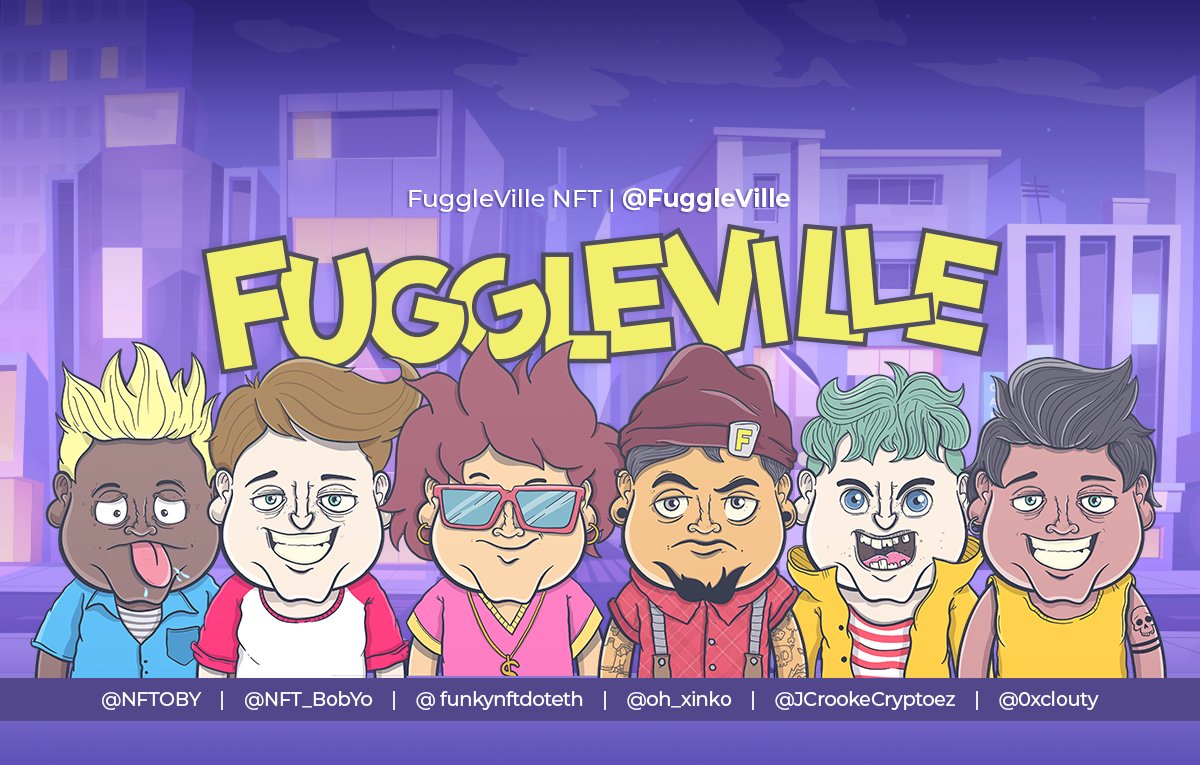 🎉Meet the FUGGIN team!🎉

🧪We are a diverse creative studio focused on bridging the gap between acceptance, community, utility, and creativity. 

🌀Free Mint || 333 Supply 
👇🏽ALL engagement will be considered for WL
🛎Turn on post notifications &amp; follow our personals!