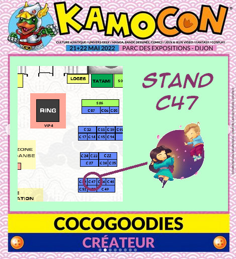 CocoGoodies's tweet photo. Notre prochaine convention ce week-end, à la Kamo Con de Dijon. On sera sur le stand C47. https://t.co/F8rnwOiijQ