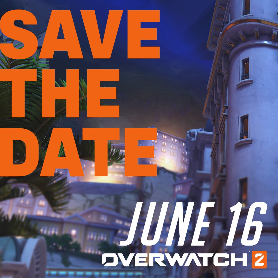 PlayOverwatch's tweet photo. Coming through. 

Save the date for an #Overwatch2 Event on June 16, where we will share our plan for the months ahead, including the next PVP Beta! https://t.co/8k1NSnum11