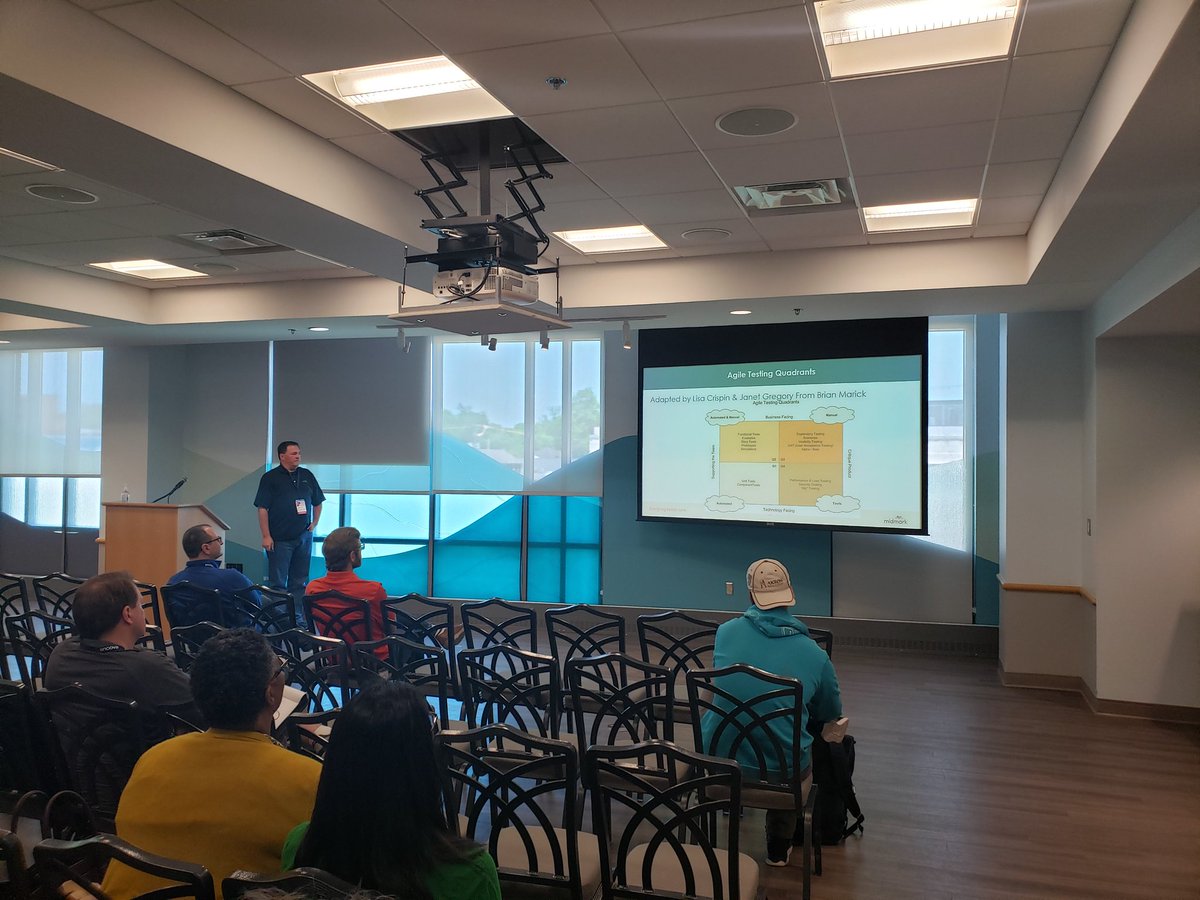QAortheHighway's tweet photo. @MatthewEakin speaking on Building an SDET #qaoth https://t.co/0KbPoyYBMm