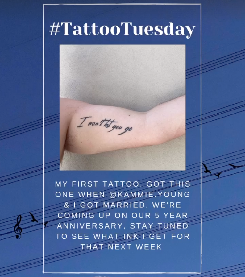 whoisjohnowen's tweet photo. Happy #TattooTuesday ! This is my first ever #tattoo 

#tattooart #tattoolover #tattoos #tattooing #singersongwriter #songwriter #marriage #memories https://t.co/t9Qfns5uly