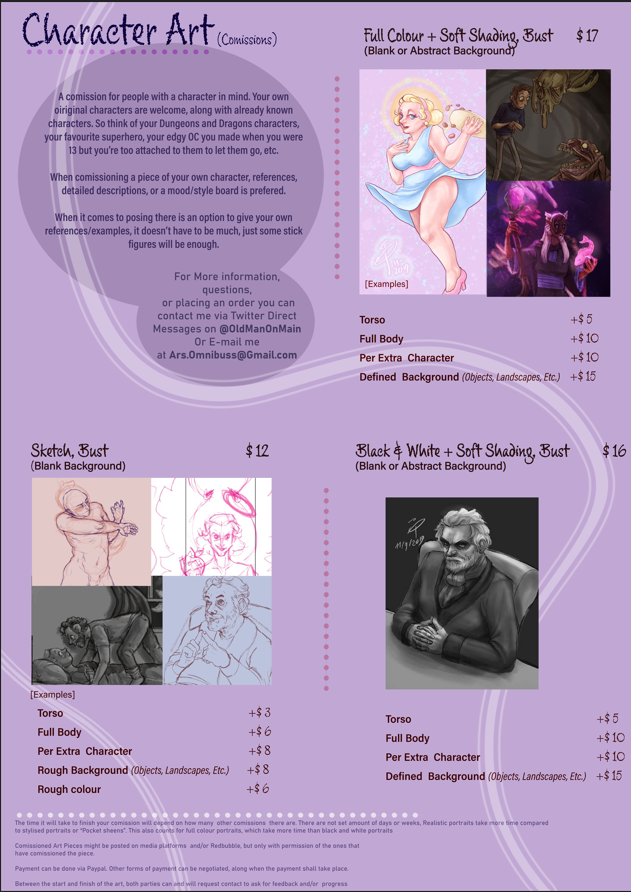oldmanonmain's tweet photo. !!COMISSIONS are OPEN!! They have been for a while! Have a look at what I do and maybe you see something you like! (Retweets appreciated)
-
Price/Content list (1/3)
Character art: https://t.co/A1SXhiohuQ