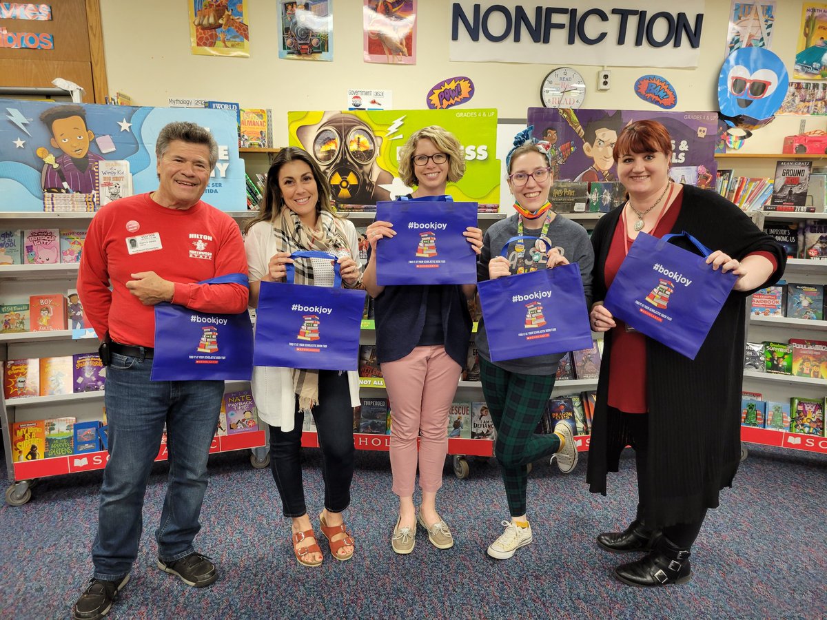 NW_Librarian's tweet photo. Find your #bookjoy at the Scholastic Book Fair, this week at Northwood Elementary! Thank you so much to our amazing staff and parent volunteers. Open tonight for the NW Art Show and budget vote from 6:30-8:30pm! #bookfair #scholastic #elementarylibrarian https://t.co/2nLrHLreob