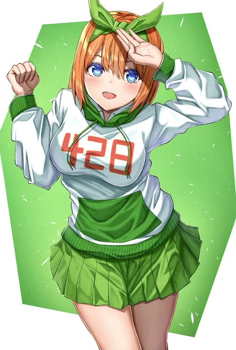 猫タシさんがTwitterに投稿した中野四葉(五等分の花嫁)のイラスト。