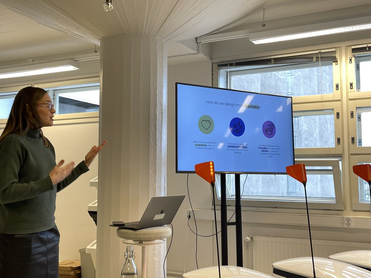 kavedeart's tweet photo. What an inspiring talk by @MelanieWendland “Equitable design - How to design futures for everyone”. How not to exclude anyone? #futureforeveryone #pluriverse #sondercollective https://t.co/hn8QKgKUko
