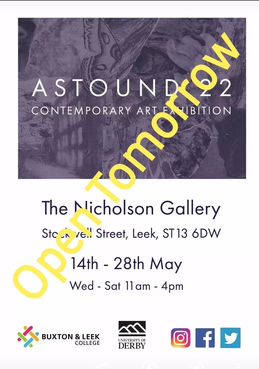 After a fantastic opening event, we are back open tomorrow until Sat 11am- 4pm at the gorgeous #NicholsonGallery #Leek #staffordshire #art #exhibition <a href="/StaffsTourism/">Staffordshire Moorlands Tourism</a> <a href="/TourismSupport/">StaffsTourismSupport</a> <a href="/DerbyUni/">University of Derby</a> <a href="/LeekNubNews/">Leek Nub News</a>