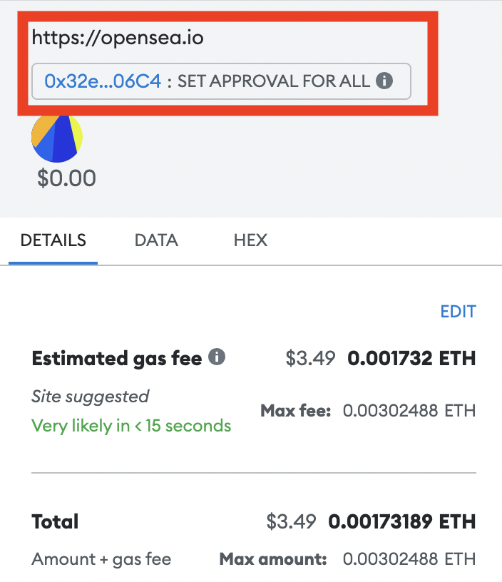 atareh's tweet photo. 6/ Look at what transaction you're actually about to submit. 

At the top, we see that this is for a "set approval for all" for contract 0x32e...06C4 (the WoW-G contract address).

If you're on a scam site that promises you're minting NFTs and it doesn't say "Mint" - RUN https://t.co/AJ9W8VcV34