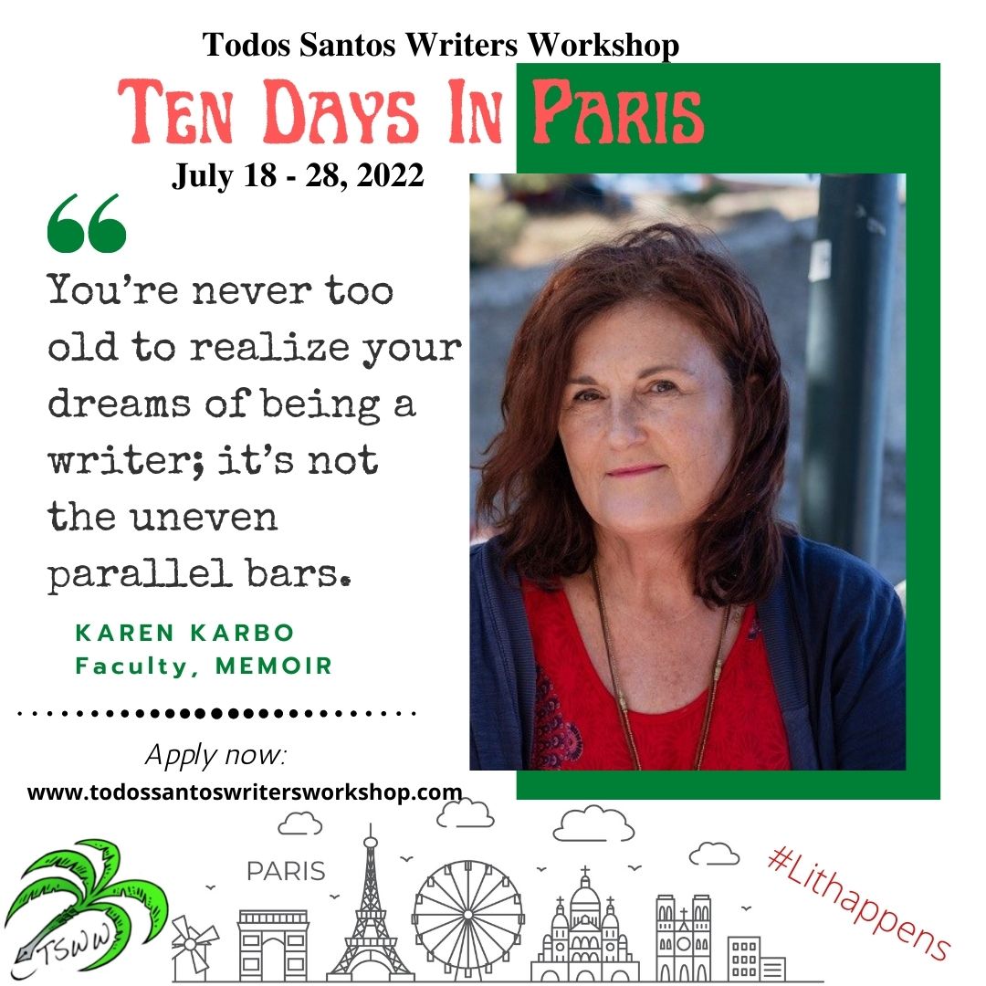 Join us in Paris this summer! July 18 - 29 Classes in Fiction (@Karbohemia), Memoir (<a href="/JeanneMcCulloch/">Jeanne McCulloch</a>) and Strategies in Storytelling (<a href="/RexWeiner/">Rex Weiner</a>). For writers at all levels. 10% discount for registration before May 31 Apply: bit.ly/3Ly2Zvc #lithappens
#writingcommmunity