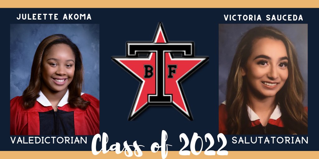 Alright #Redvolution, make some noise for YOUR 2022 Valedictorian and Salutatorian! 

To read more about Juleette and Victoria, click here: bit.ly/3PuzGMg