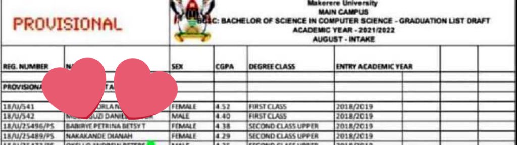 My deepest sympathy goes out to the family and friends of Babirye Petrinah at this difficult time. The @Makerere fraternity is saddened to have lost one of us Petrinah, who was a student of computer science meant to graduate on wednesday 25th May. May her soul rest in peace