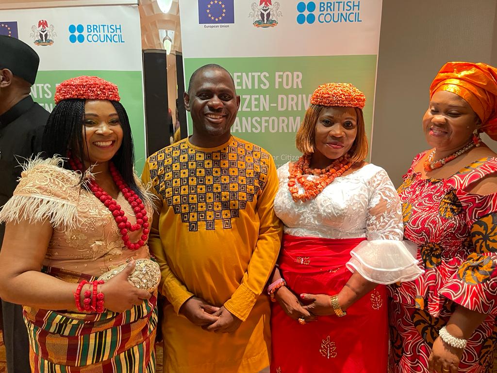 AdvocacyCentre's tweet photo. HAPPENING NOW: European Union-British Council's Agents for Citizen-Driven Transformation (EU-ACT PROGRAM) organizes a Cultural Evening and Diner Party for its Partners from Rivers and Plateau States in Lagos @civicactionng
#ACTCSOsReflect
#CivicActionNG
#ACTPlateauRiversReflect https://t.co/xf2iYMLXsf